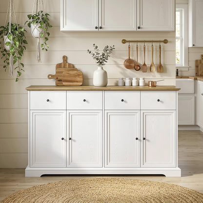 Aparador de cocina estilo rústico 140 cm