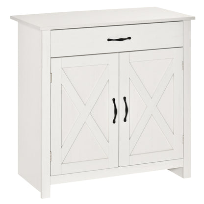 Farmhouse Sideboard with Barn Doors and Drawer