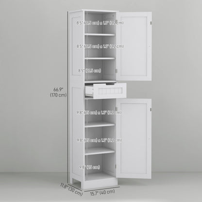 Freestanding Bathroom Cabinet with Drawer and Doors