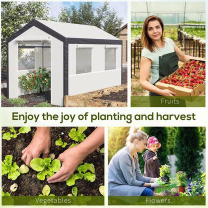 2x3m Heavy Duty Walk-in Greenhouse with Steel Frame