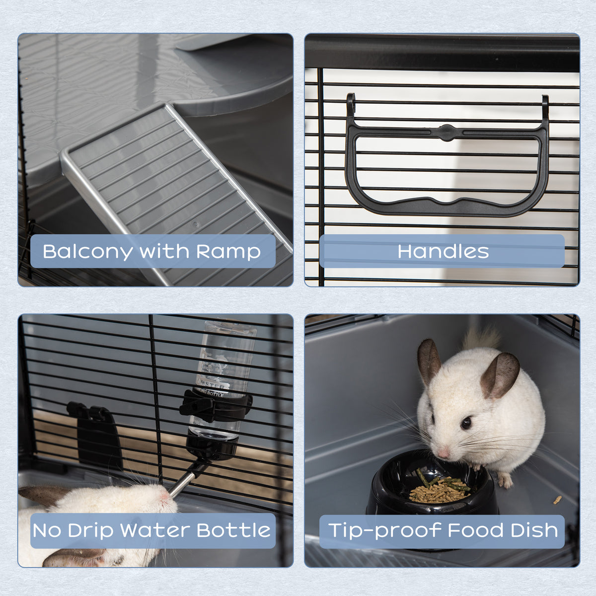 3-Tier Hamster Cage for Small Pets