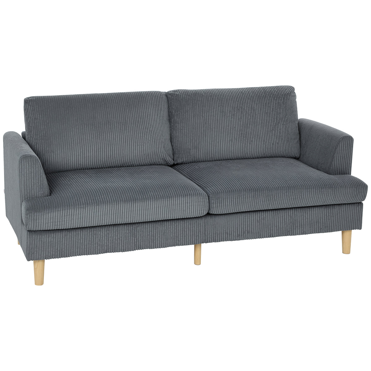 Sofa 3 seater modern corduroy spring cushions