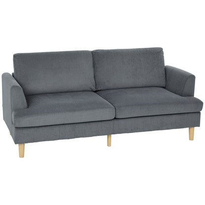 Sofa 3 seater modern corduroy spring cushions