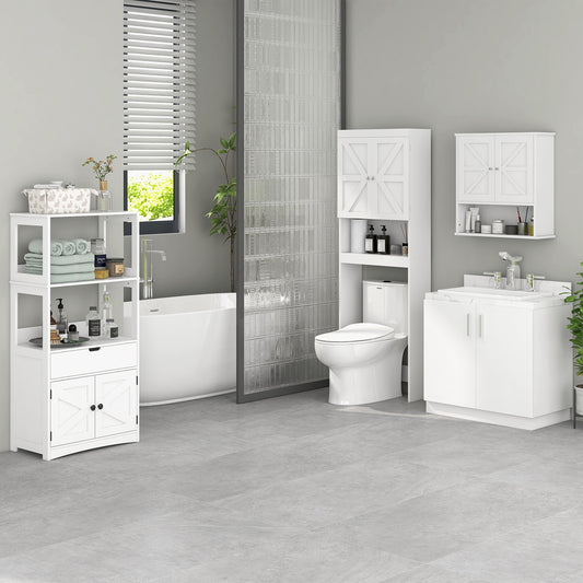 Farmhouse freestanding bathroom storage cabinet