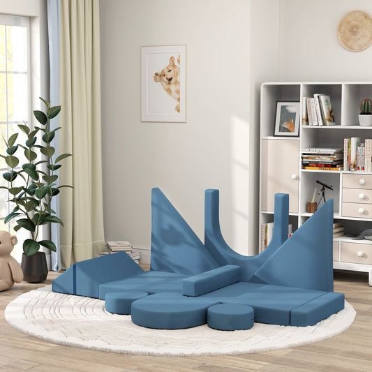 12-Piece Modular Kids Play Couch Building Fort