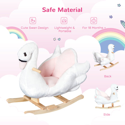 Caballo mecedor sonoro de cisne para bebé