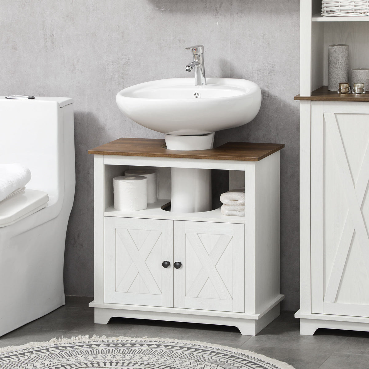 Farmhouse Bathroom Sink Cabinet
