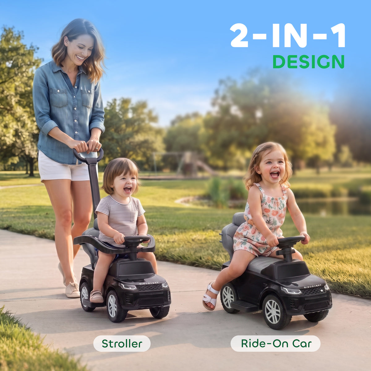 2-in-1 Ride-On Push Car