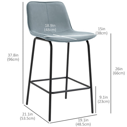Upholstered counter height bar stools set of 2