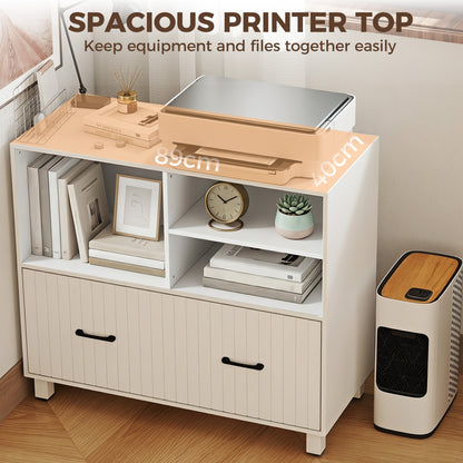 Lateral Office Filing Cabinet with Open Shelves