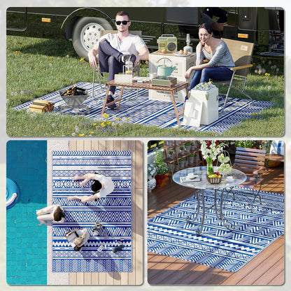 Reversible Outdoor Rug for Patio and Camping