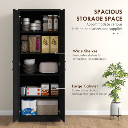 5-Tier Kitchen Pantry Cabinet with Doors
