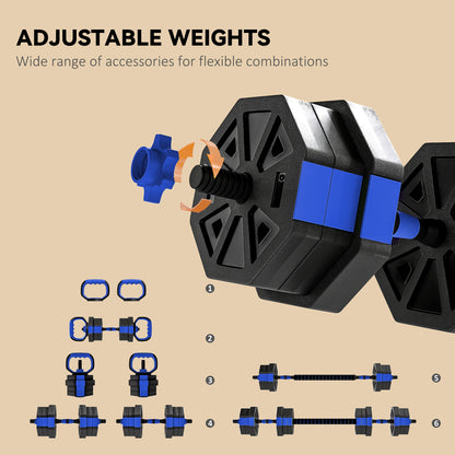 Adjustable Dumbbell Set 6-in-1 44 lbs