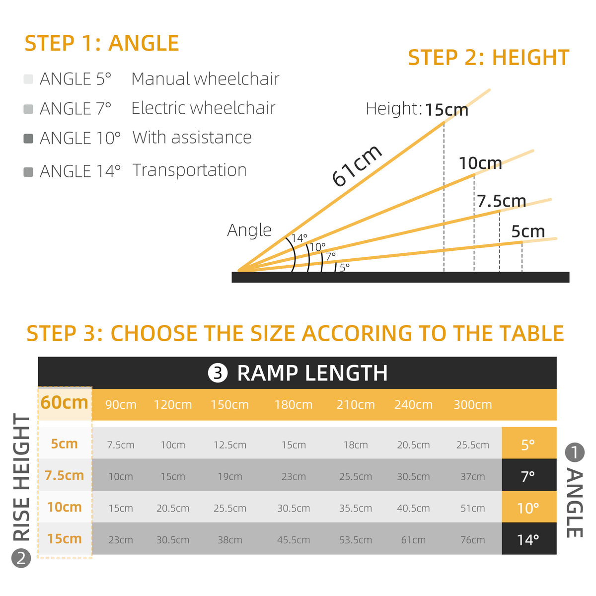 Folding Aluminum Wheelchair Ramp 2'