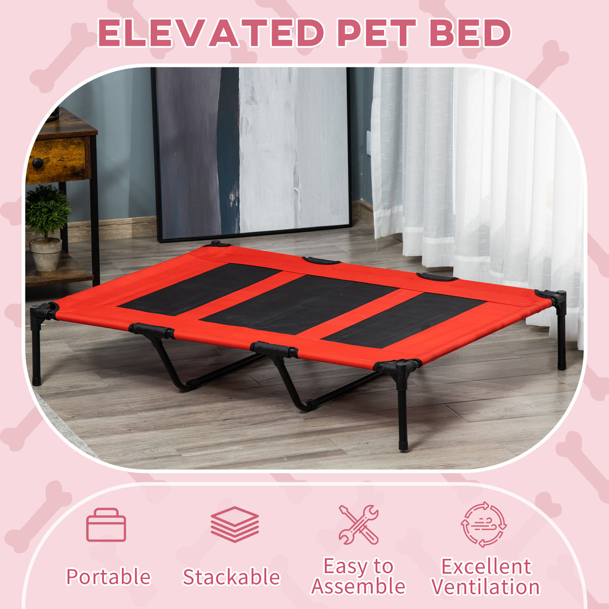 Cama elevada para perro de gran tamaño interior exterior