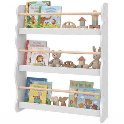 Biblioteca de pared para niños con 3 estantes