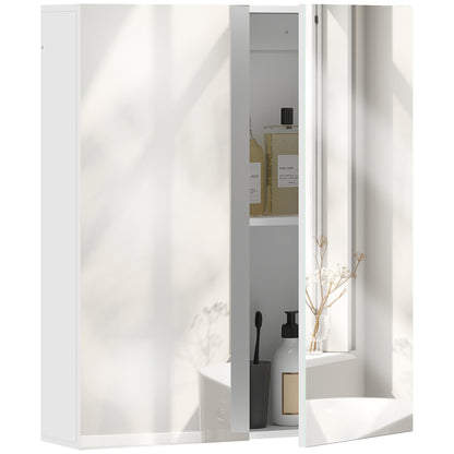 Wall-Mounted Mirror Medicine Cabinet 2 Doors