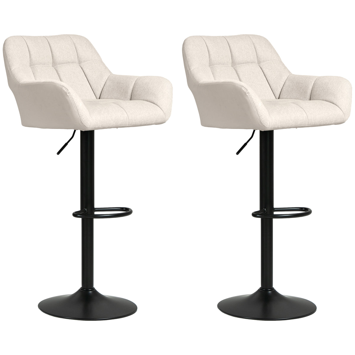 Swivel Bar Stools Adjustable with Armrests and Footrest