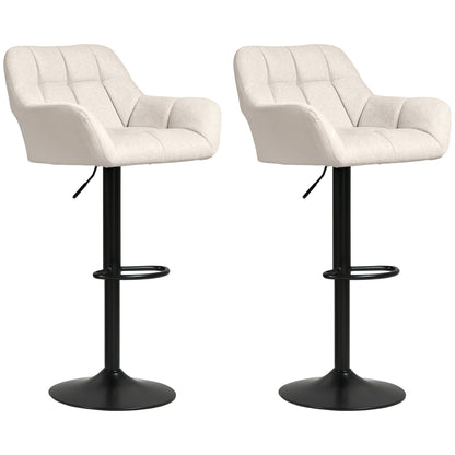 Swivel Bar Stools Adjustable with Armrests and Footrest