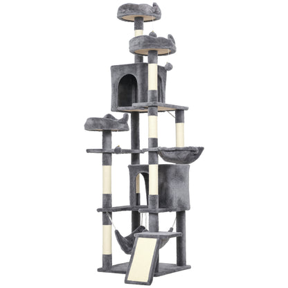 Árbol para gatos de varios niveles de 192 cm con 8 rascadores