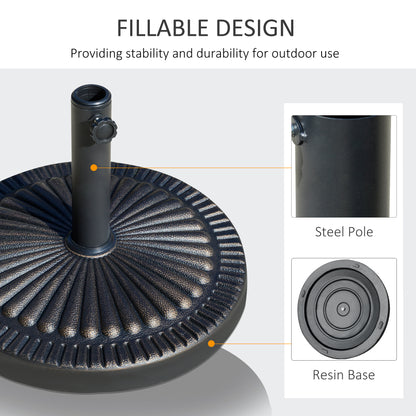 Round Resin Patio Umbrella Base Decorative Design