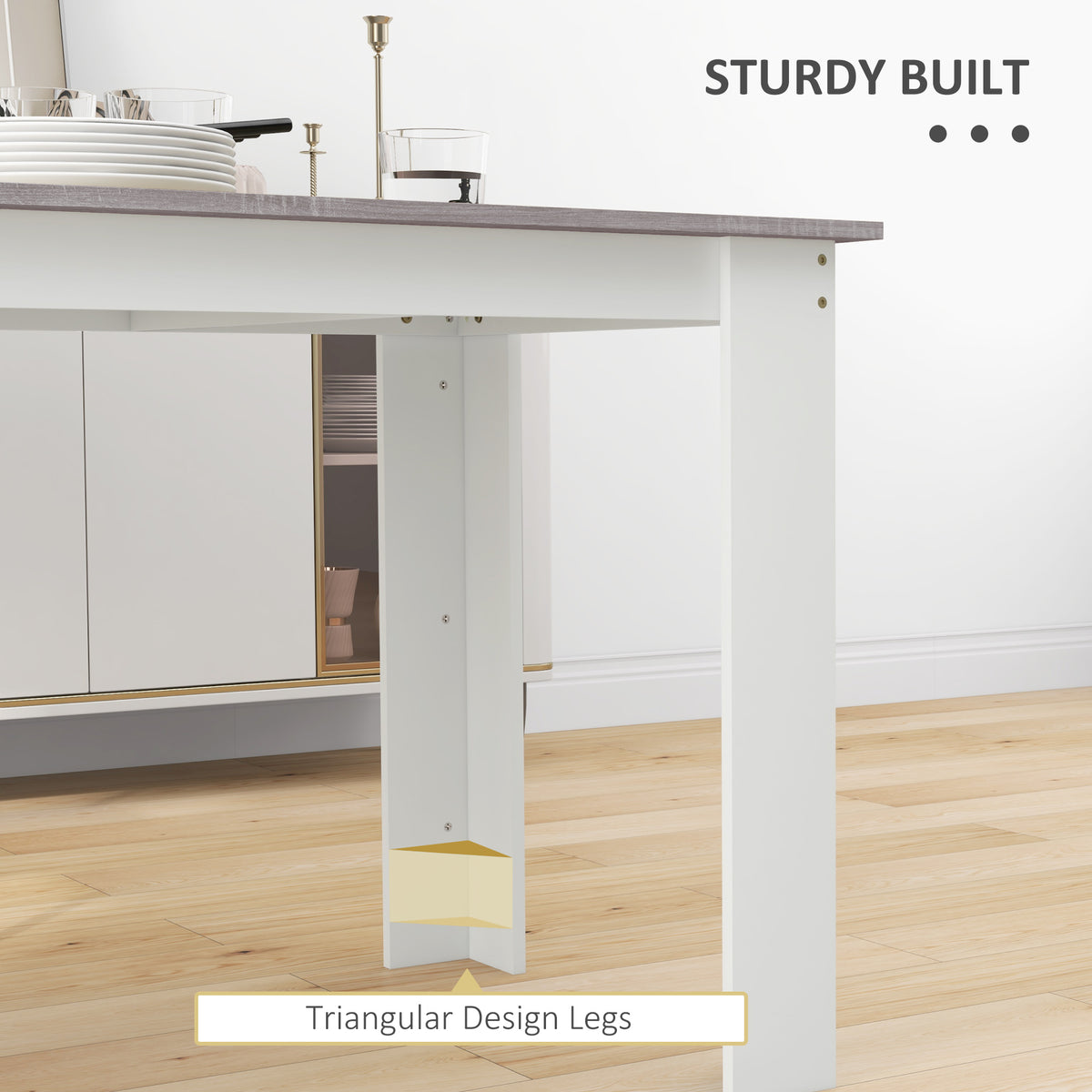 Dining Table 47 inch Engineered Wood 4-6 People