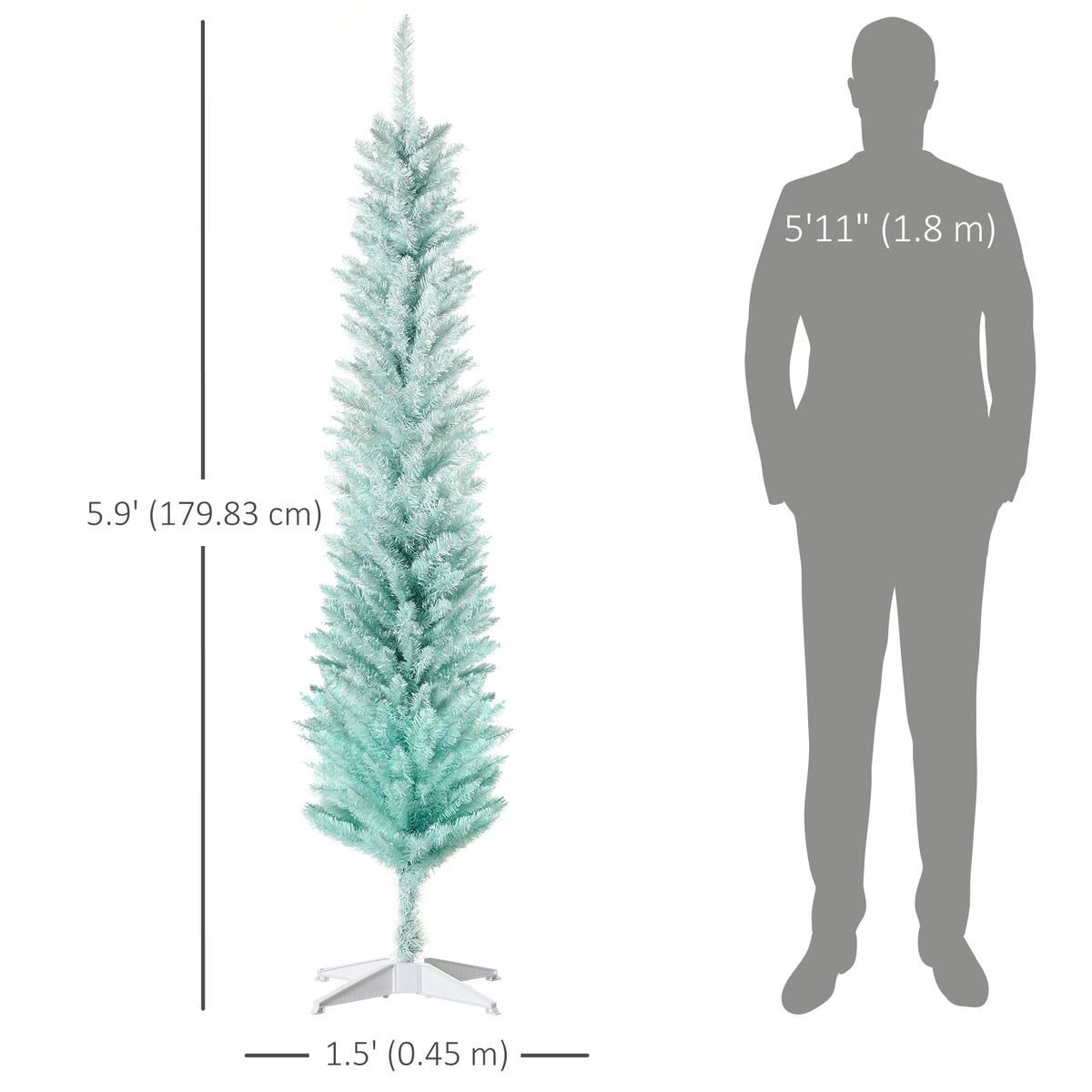 Slim Pencil Artificial Christmas Tree