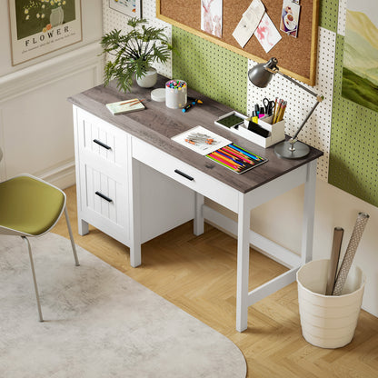 Farmhouse Computer Desk with 3 Drawers