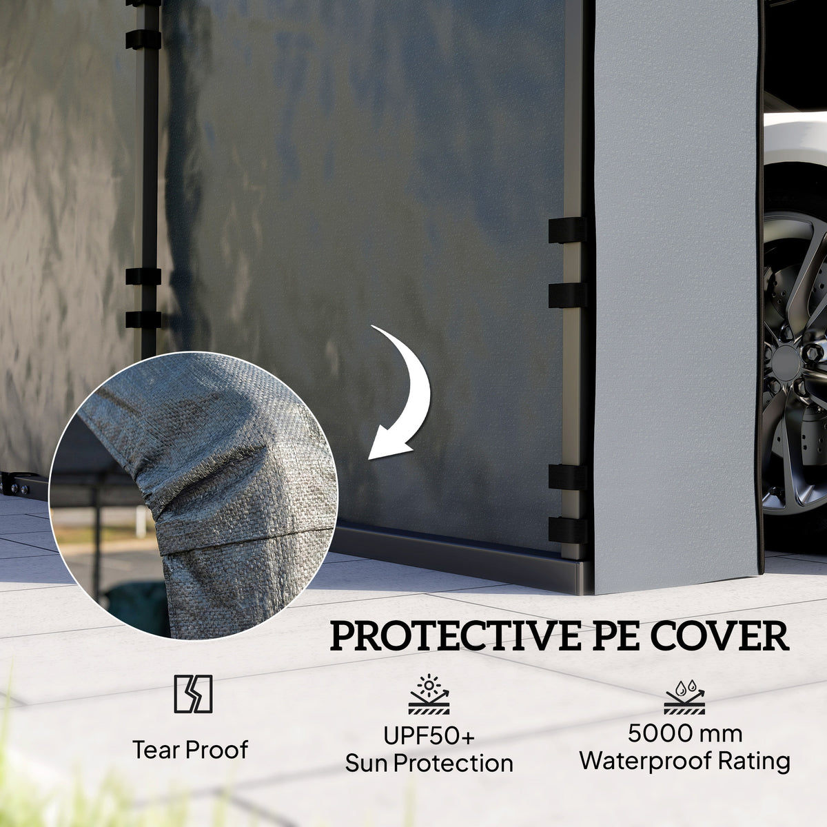 Carport Replacement Sidewall Set 10' x 15'