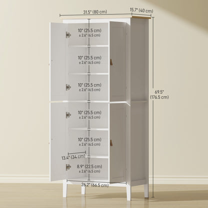 Tall kitchen pantry storage cabinet