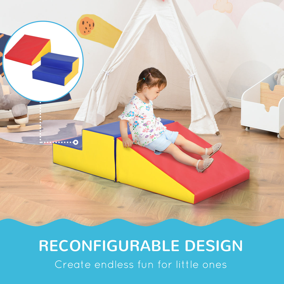 Soft Climb and Crawl Foam Play Set — Set of 2
