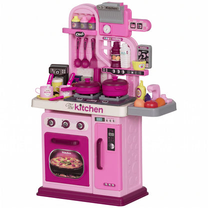 Kids Play Kitchen with Accessories and Sounds — Set of 33