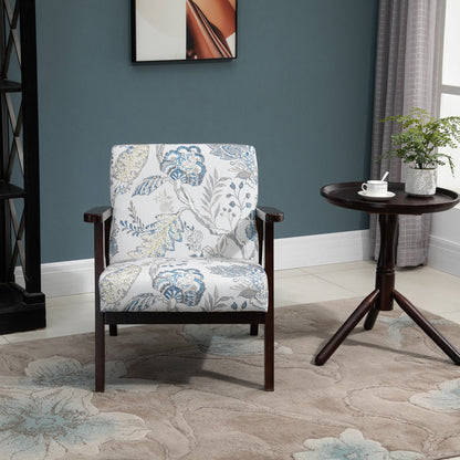 Accent Chair Mid-Century Modern Retro Fabric with Armrests