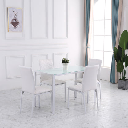 Juego de 4 sillas de comedor tapizadas