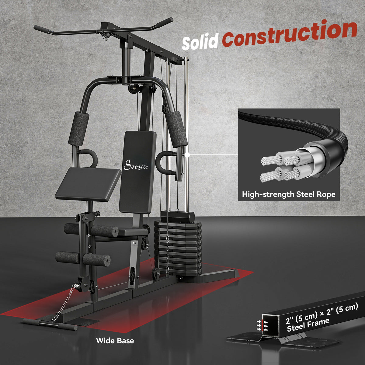 Multi-exercise home gym station