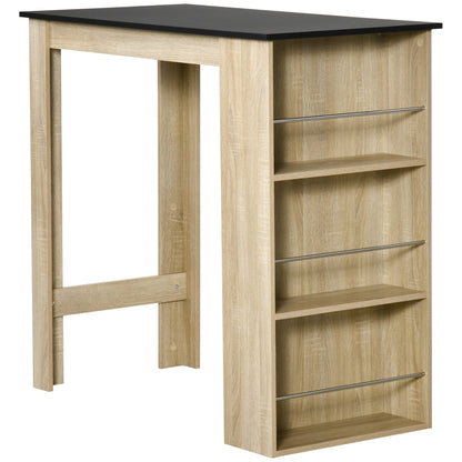 Bar table counter height 3 storage shelves