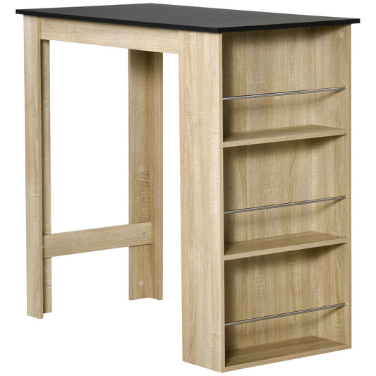 Bar table counter height 3 storage shelves