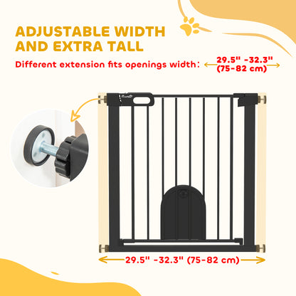 Pet Safety Gate with Walk-Through Door