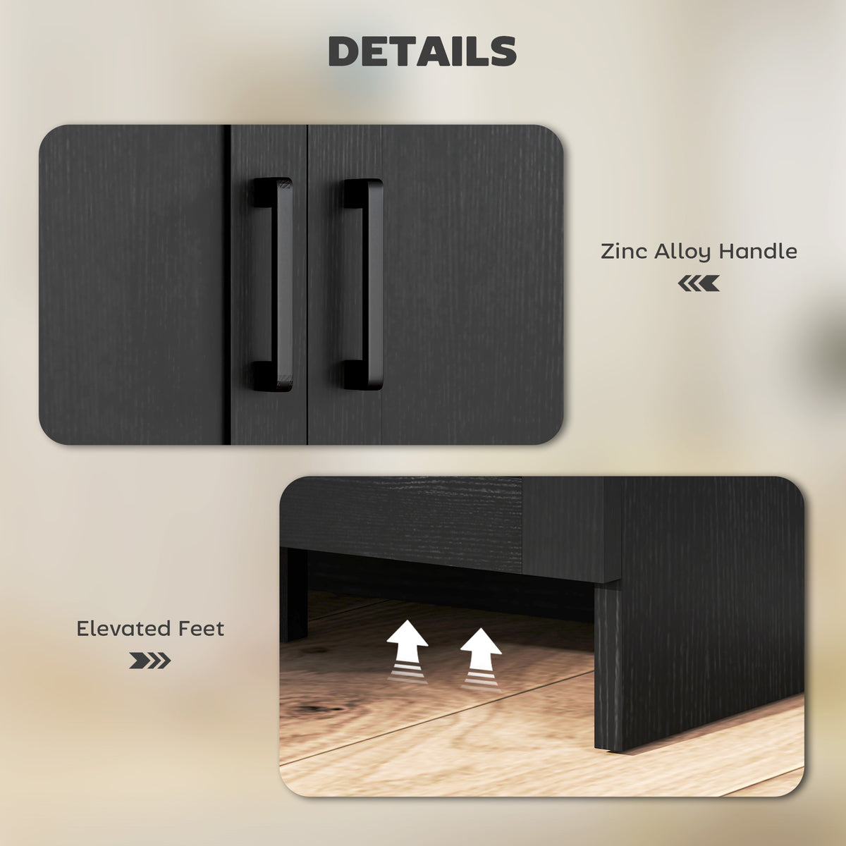 Modern Sideboard with Shaker Doors and Adjustable Shelves