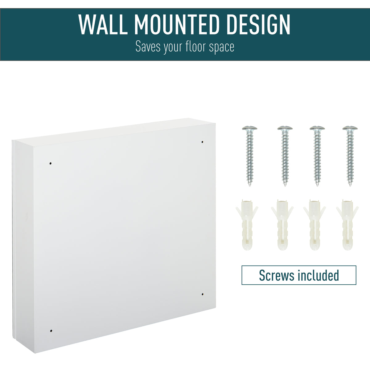 Wall-Mounted Medicine Cabinet with Double Mirror Door