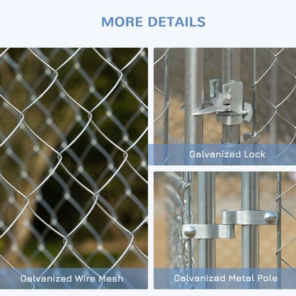 Outdoor dog playpen with galvanized steel frame