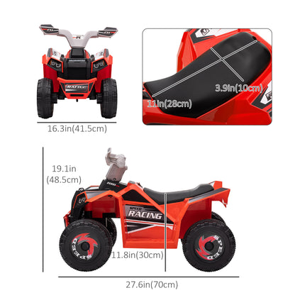 Coche eléctrico cuatrimotor para niños 6V