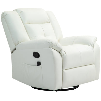 Vibration Massage Recliner Chair Faux Leather