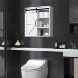 Wall Medicine Cabinet with Sliding Door and Adjustable Shelf