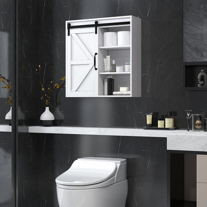 Wall Medicine Cabinet with Sliding Door and Adjustable Shelf