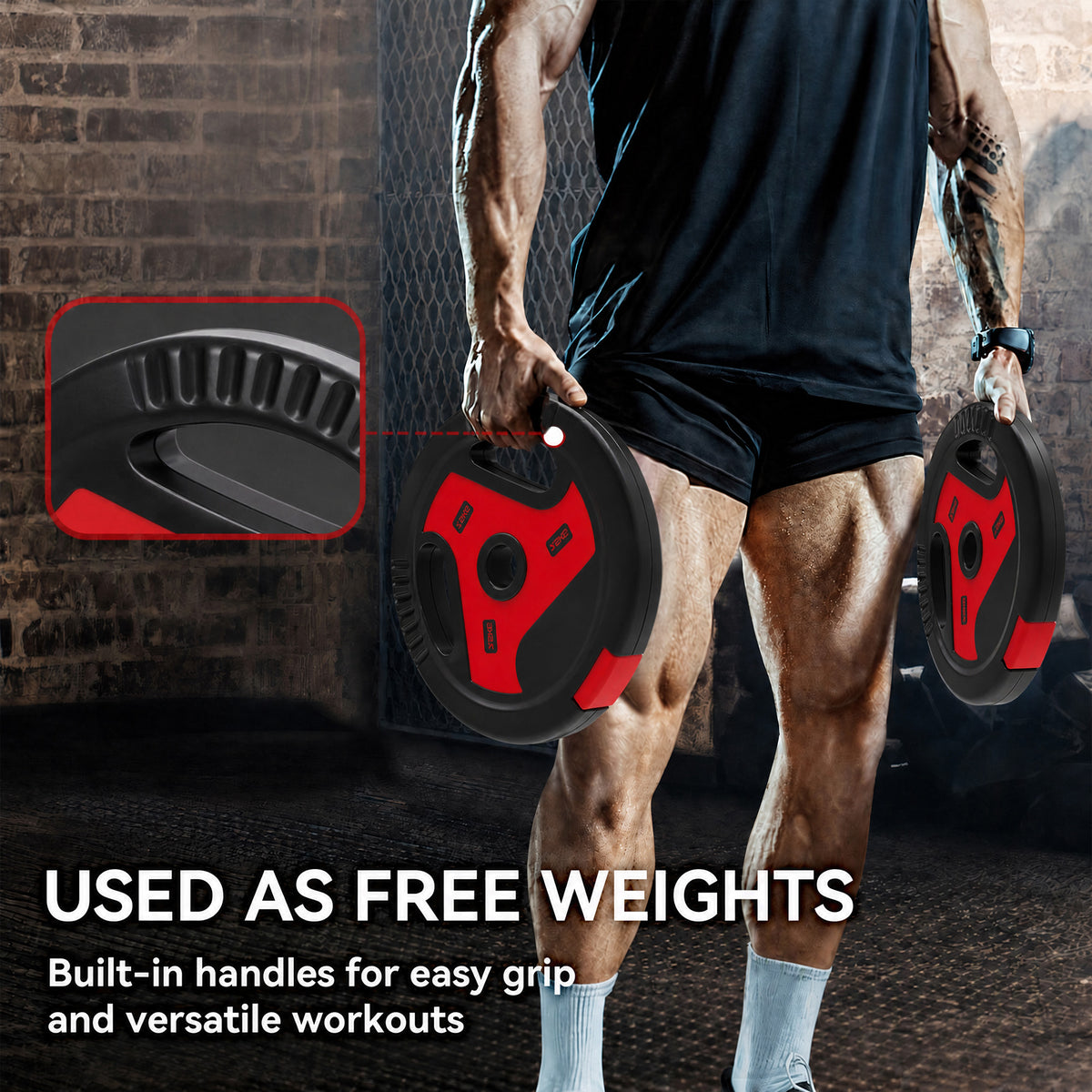 Weight plates set with handles 30 kg — Set of 4