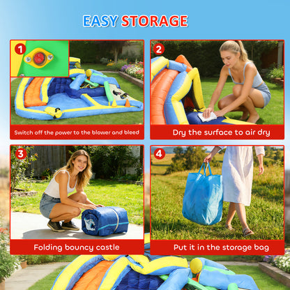 Bouncy Castle for Kids with Slide and Pool