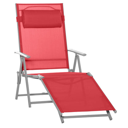 Tumbona plegable ajustable de acero — 7 posiciones