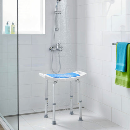 Height Adjustable Shower Chair — Aluminum