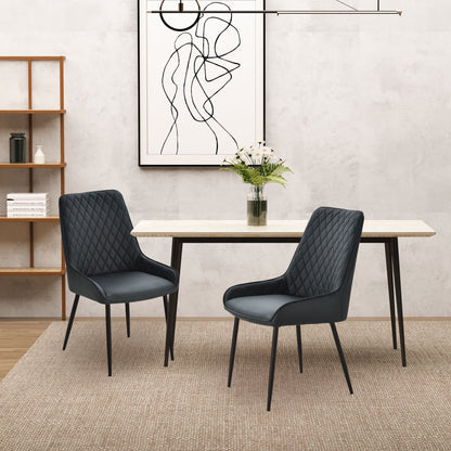 Upholstered dining chairs set of 2
